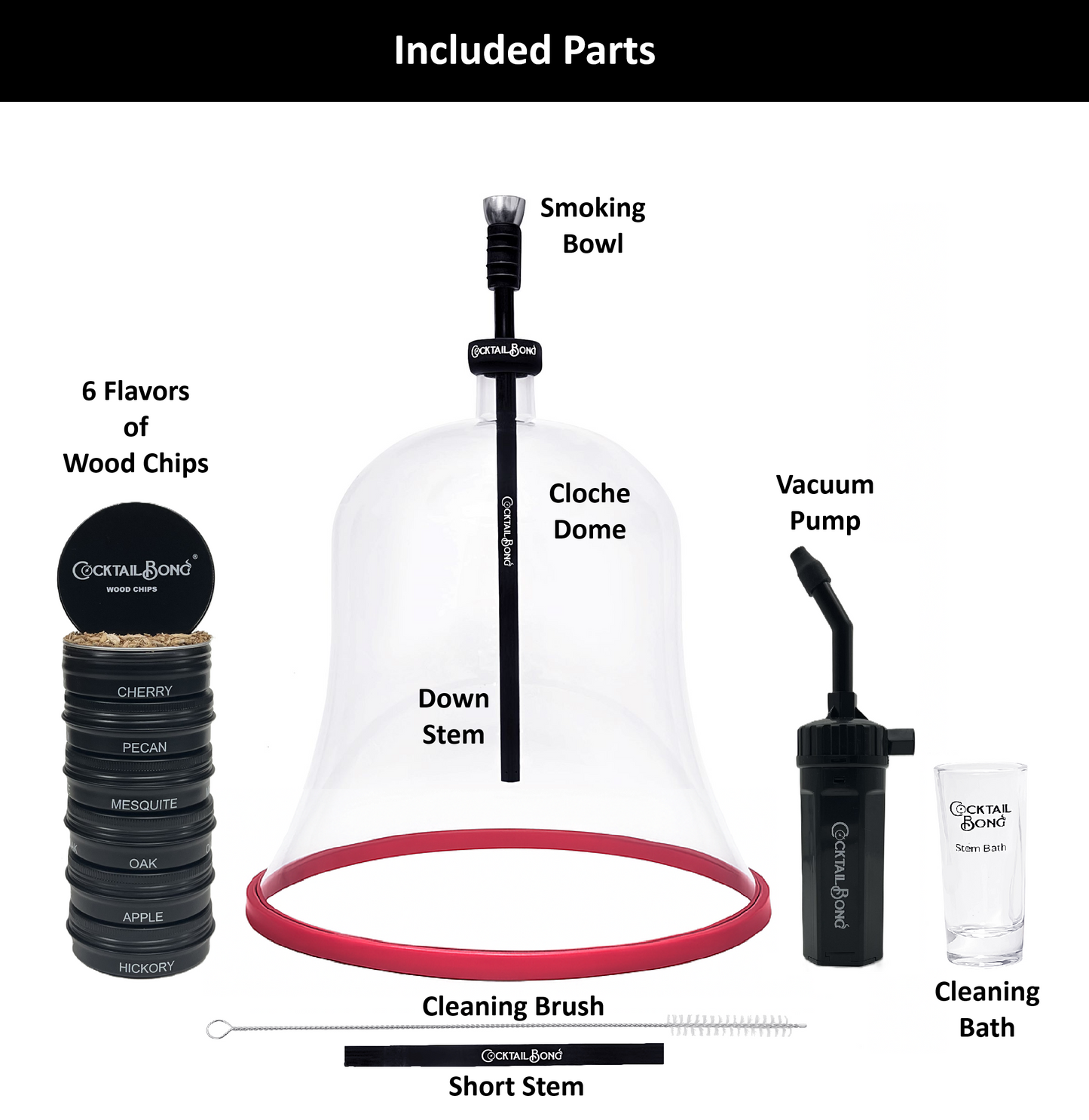 The Cocktail Bong® Cocktail Smoker, Infuser and Food Cold Smoking Kit